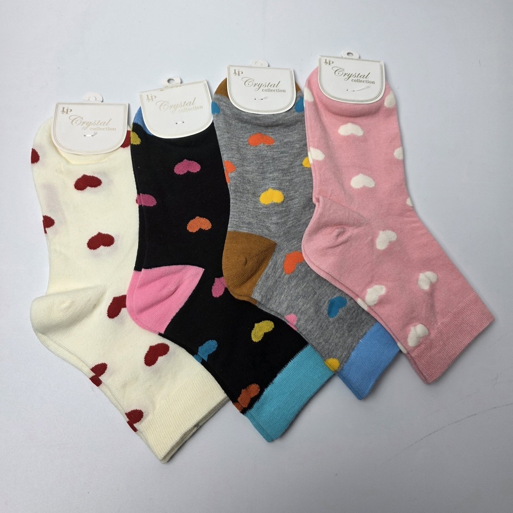 New Heart Socks 4 Designs For Valentines Day NWT #0393 - Picture 2 of 8